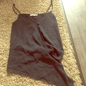 Grey surplice tank top